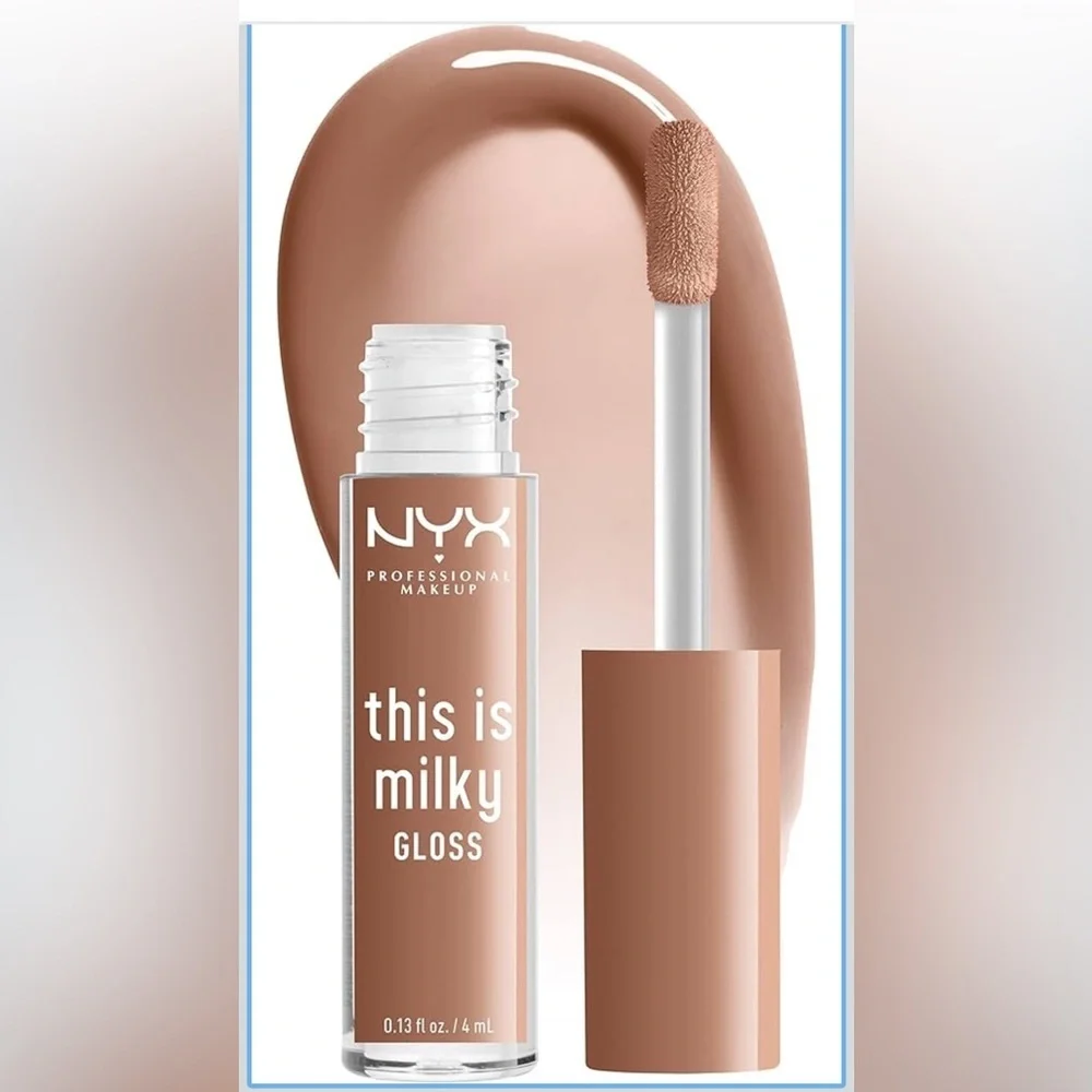 NYX This Is Milky Gloss, Vegan Lip Gloss, 12 Hour Hydration - Cookies and Milk